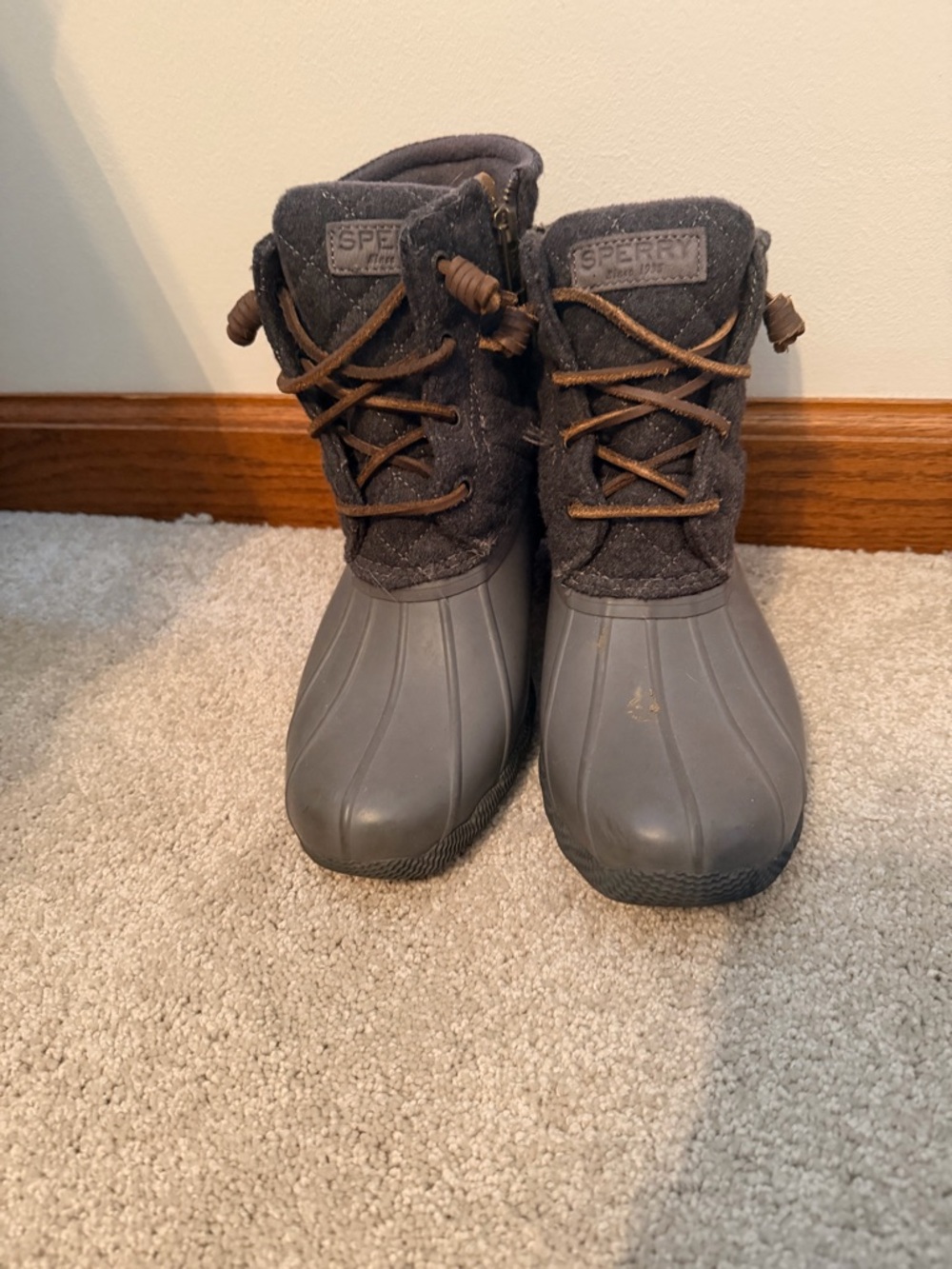 Sperry Grey and Brown Women's Waterproof Winter Boots